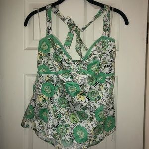 Sexy wrap around the neck blouse